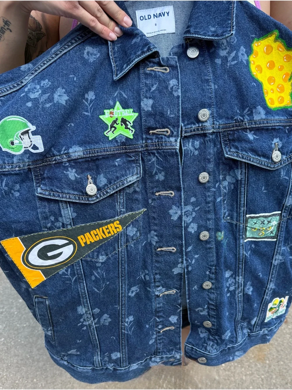 Hand-Painted *NEW* Packer jacket - women’s oversized small